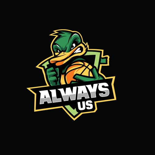 Basketball Logo for Always Us - Your Winning Logo Featured on Major Sports Network Design réalisé par Parbati