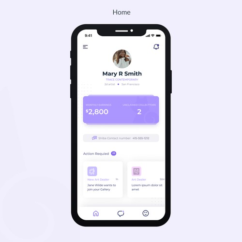 [URGENT] We need a BEAUTIFUL home screen for our NEW art mobile app Design von MercClass