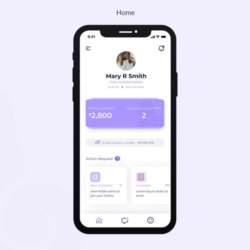 [URGENT] We need a BEAUTIFUL home screen for our NEW art mobile app Design by MercClass
