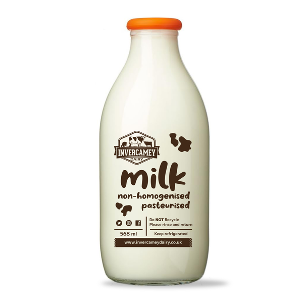 Milk bottle label design