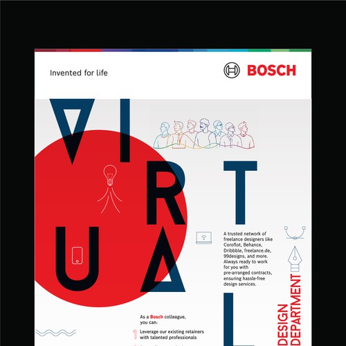 Flyer design for BOSCH; progressive service offering Design by Muhammad Shahrooz