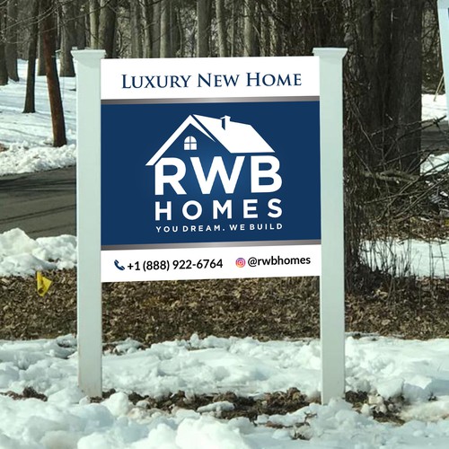 Signage for Luxury Home Builder Design by Saqi.KTS