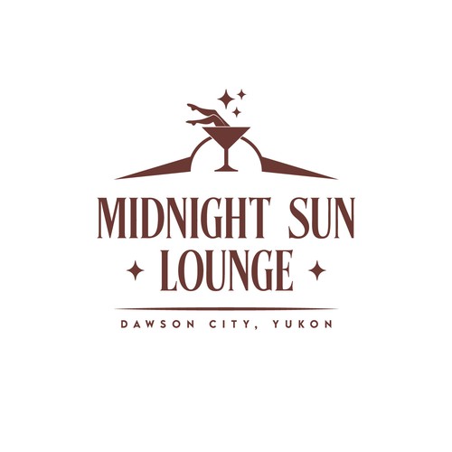 Midnight Sun Lounge logo for Dawson City, Yukon! Design by najetounis