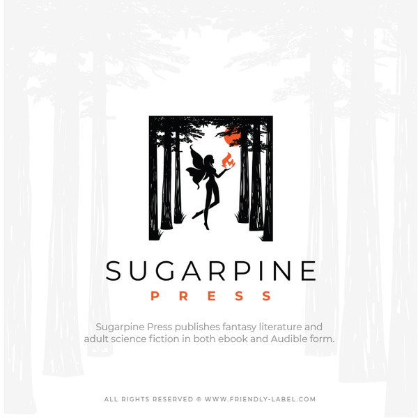 Logo that inspires mystery, curiosity and imagination for Sugarpine Press