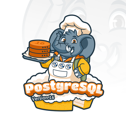 PostgreSQL v16 Release Artwork Design by ridjam