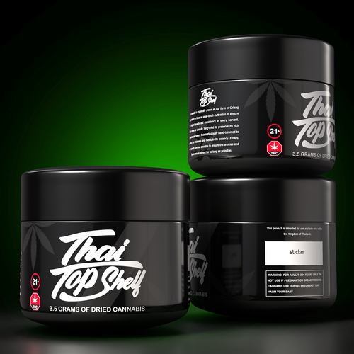 Luxury Cannabis Jar Label Design for High-End Thai Brand Design by Ravana Ravana