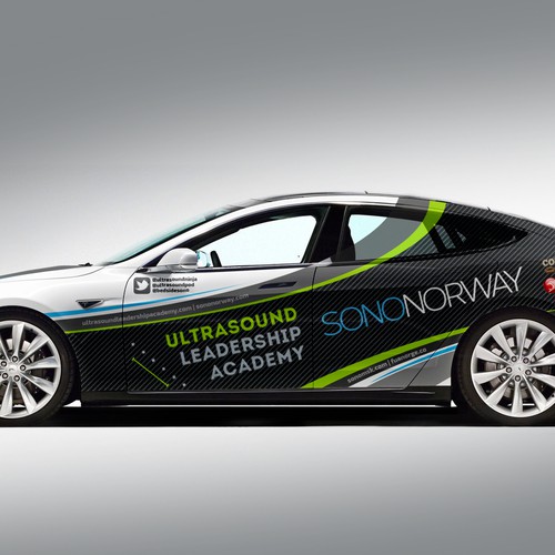 Create an awesome car wrap for Tesla Model S for cutting edge doctors! Design by J.Chaushev