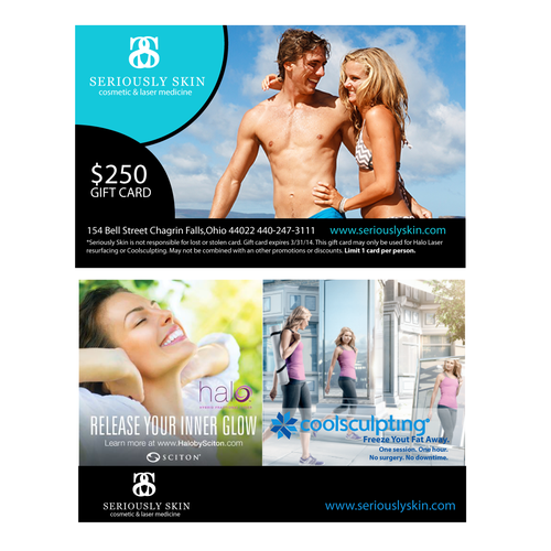 Holiday gift card design for a Cosmetic Medicine practice Design by Noraunik