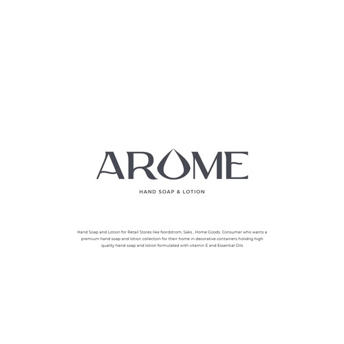 Arome - Designer Hand Soap & Lotion Logo Design by D Better Design