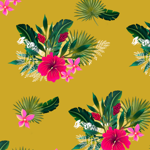 Tropical Fabric Print - Textile Designers & Illustrators Los Angeles fashion brand needs your designs Design by ash00 Designs