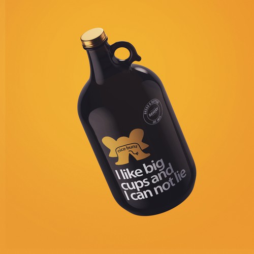 Beer Growler with our Elephant Butt logo Design by kdisain