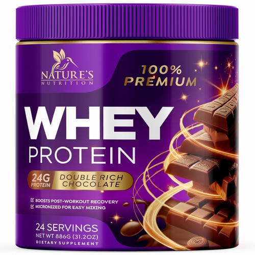 Diseño de Tasty Whey Protein Chocolate Design Needed for Nature's Nutrition de GenScythe