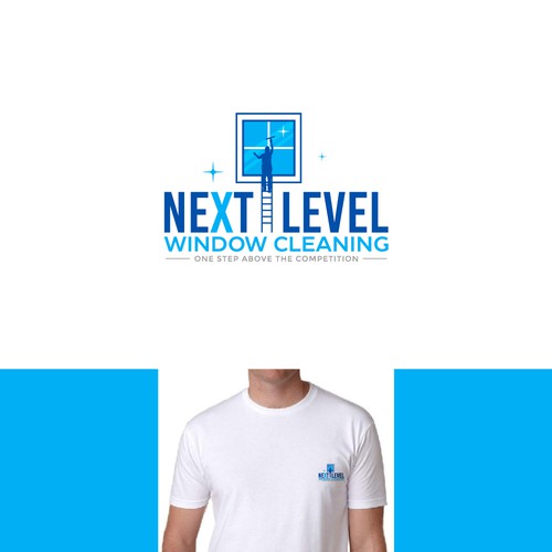 eye-catching window cleaning logo, appeals to homeowners. Design by Elite Craters