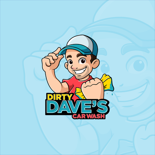 Car Wash Mascot with Logo Design by vianina