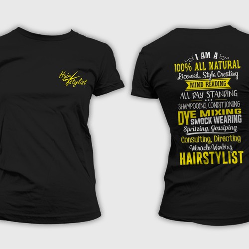 T Shirt Design For Woman Who Are A Hairstylist T Shirt Contest