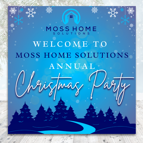 CHRISTMAS PARTY BACKDROP - CORPORATE!! Design by Fun Graphics