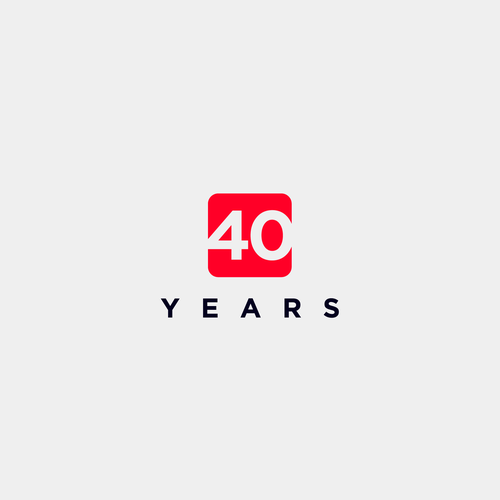 Looking for a modern, expressive 40 years jubilee logo Design by Hasham_Design