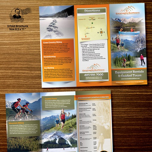 brochure design for Kananaskis Outfitters | Brochure contest