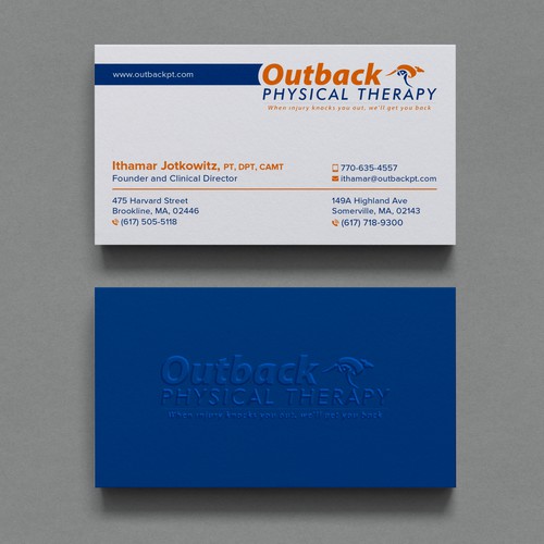 Business card for 2 clinic physical therapy office Design by Birendra Chandra Das