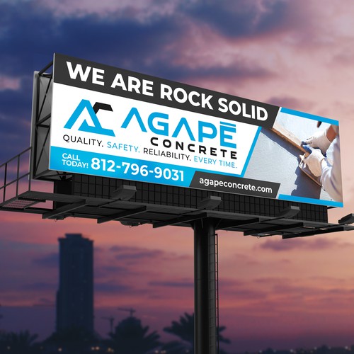 AN AMAZING CONCRETE COMPANY BILLBOARD NEEDED Aprox 14’ tall and 48’ wide Design by SoftSkills