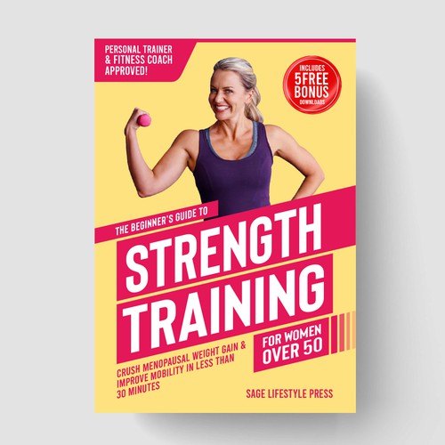 "Update the Strength Training Book Cover" ganador Folleto