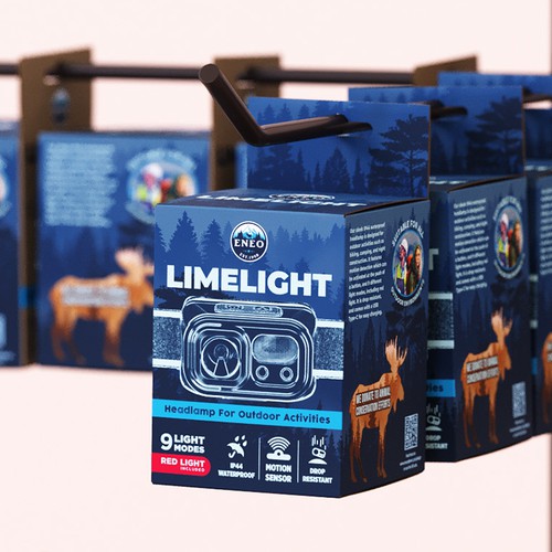 Design the packaging a outdoor headlamp where proceeds are donated to save american wildlife Design by Design Warlord