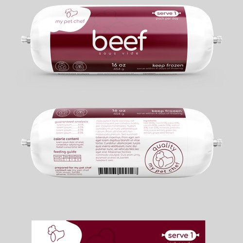 Premium Fresh Dog Food Diseño de Totoya