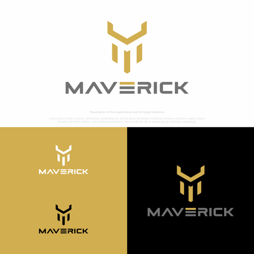 Need a modern abstract bull and M logo for our concrete construction company named Maverick. Design by petar k