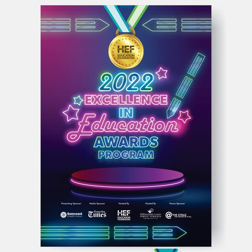 Design an event program for an award ceremony honoring teachers Design by YaaFattaah.YaaRazzaaq