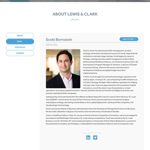 Create a modern Word Press theme design for Lewis & Clark Ventures Design by Balabek