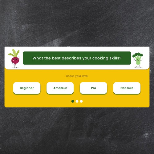 Engaging quiz feature design for product comparison website Design by TZ. Design