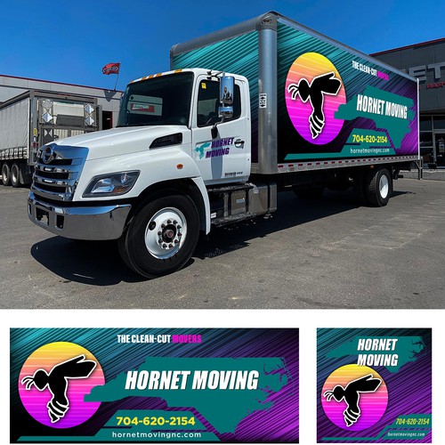 Hornet Moving truck Wrap Design by Logicainfo ♥