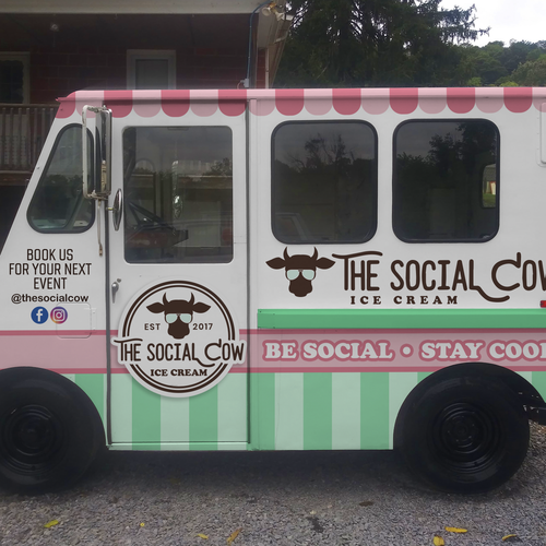 Design Vintage Ice Cream Truck Wrap por kikodesigns