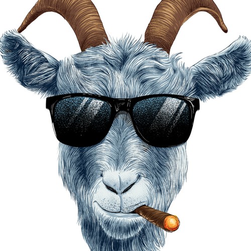 High quality Goat avatar Design by Roni Saptoni