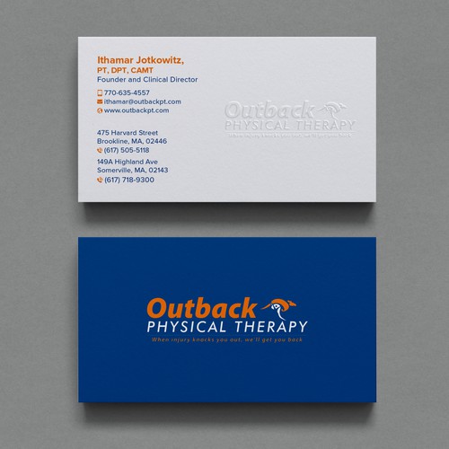 Business card for 2 clinic physical therapy office Design by Birendra Chandra Das