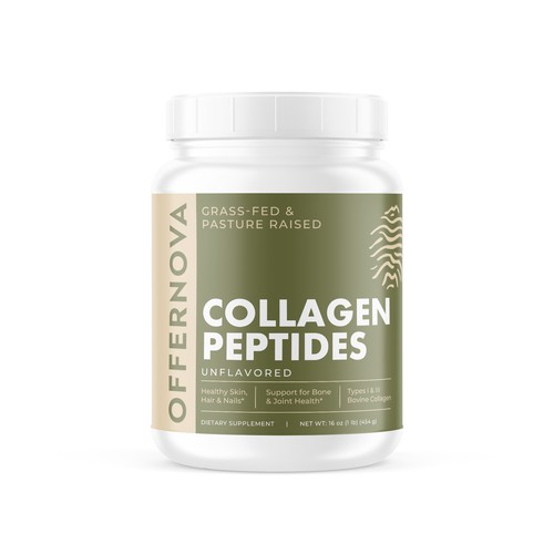 Design a Food Supplement Label - Collagen Peptides Design by Sasha Bianca