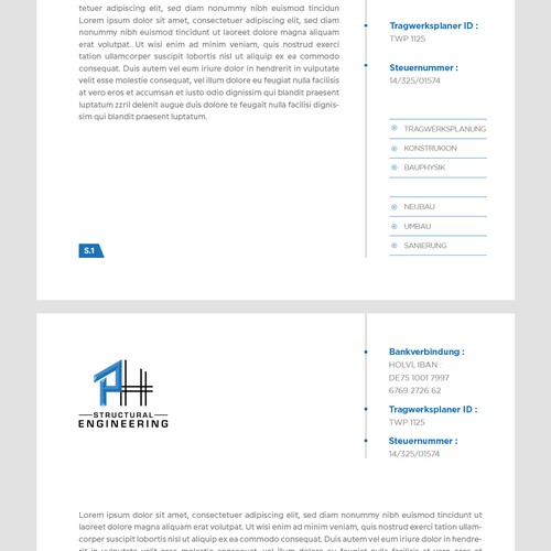 Word Template 2 Pages, PH Structural Engineering-ontwerp door Budiarto ™