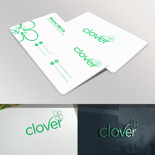 美容室cloverのために四葉のクローバーをイメージにしたロゴをデザインしてください Logo Business Card Contest 99designs