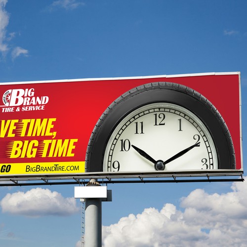 award winning billboard for tire shop Signage contest