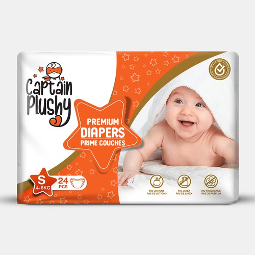 Packaging for playful baby diapers brand Design by Rajith Shantha