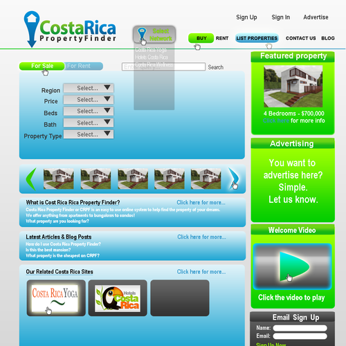 Property Finder Site - WP Home Page Design - Experts Wanted! Design by DesignLoper