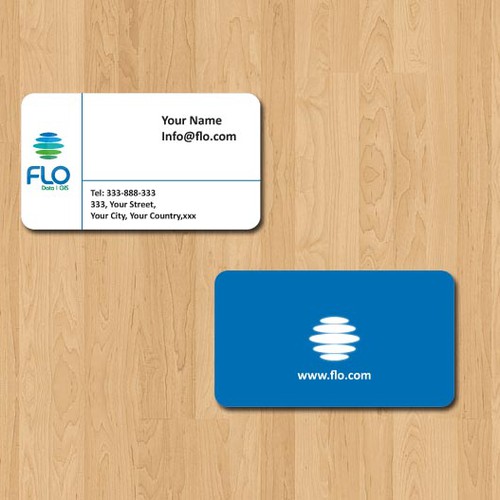 Business card design for Flo Data and GIS Réalisé par Qash