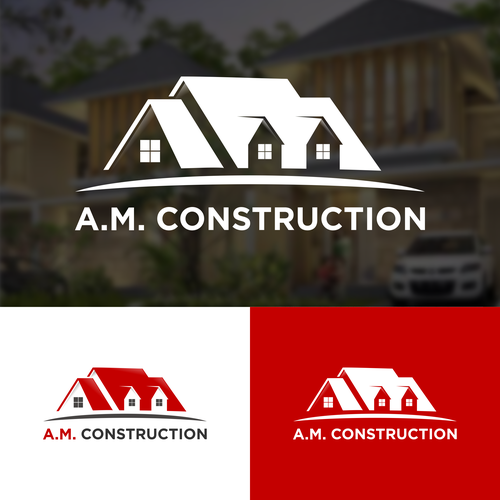 Next level Construction Logo for Home Improvement business "A.M. Construction" Design by Gaman Art Space