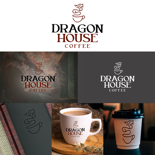 Design a Mediaeval Dragon Logo for a Coffee Company Design by Luis Delgado