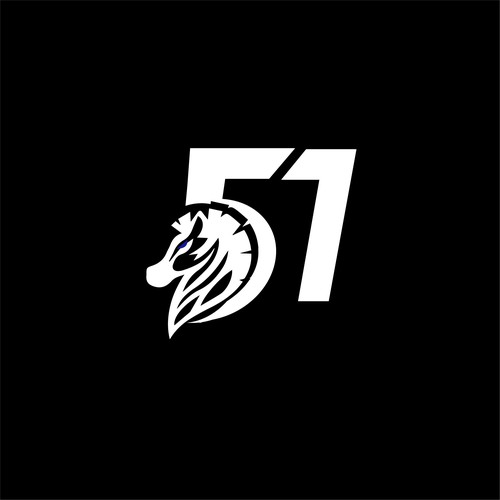 Edgy, Tough, Rugged, clothing Logo cleverly combining "Zebra" and "51" in a unique way. Design by DeersCreative