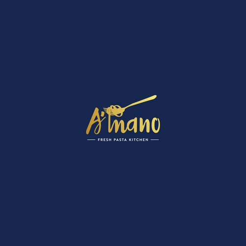 A'mano- restaurant logo design Design by Anut Bigger