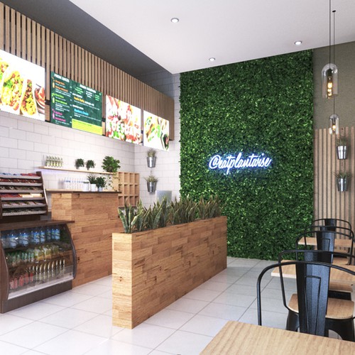 3D Rendering Concept Design for Healthy Restaurant Design by Yanet GR