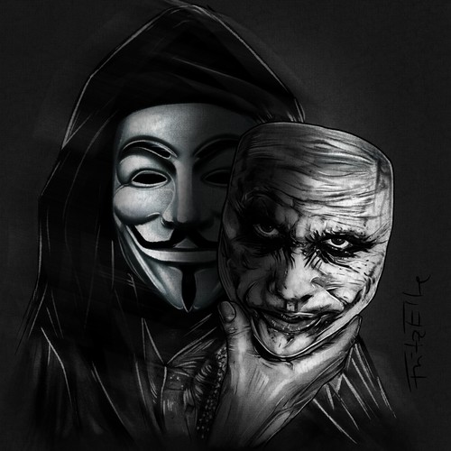 Tattoo Designs - Joker Anonymous Design by FritzElle