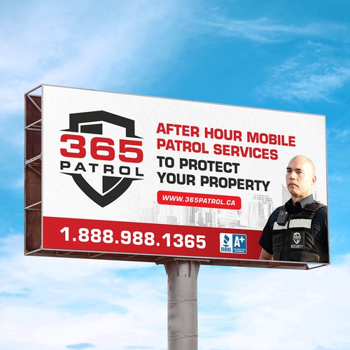 I need a billboard design for a Security Guard Company Design by RED DOT