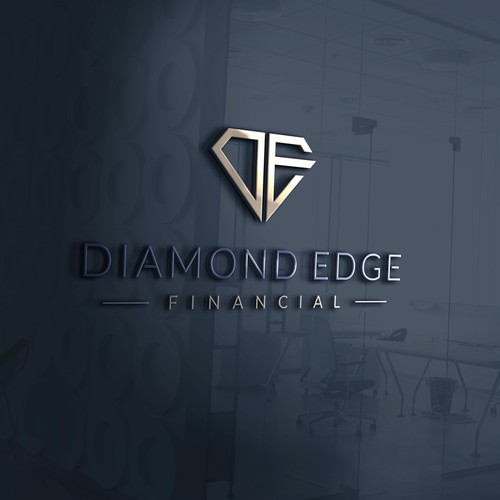 Create an elegant, understated luxury logo for Diamond Edge Financial Design by ZISSOU DESIGNS